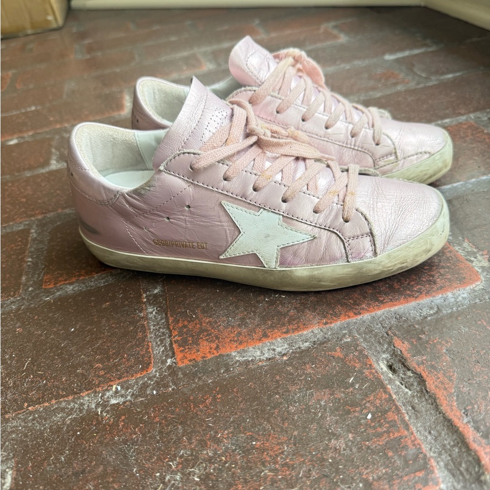 Authentic Golden Goose Pink Super Star Sneakers